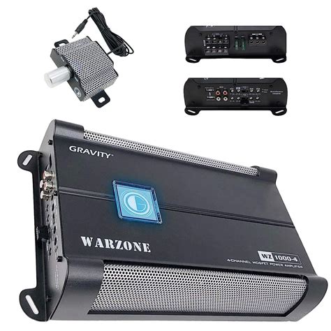 Car Amplifiers - Gravity Audio WZ1000.4 Warzone 1000W 4 Channels Class A/B Amp 2/4 Ohm Stable with Remote Sub Control