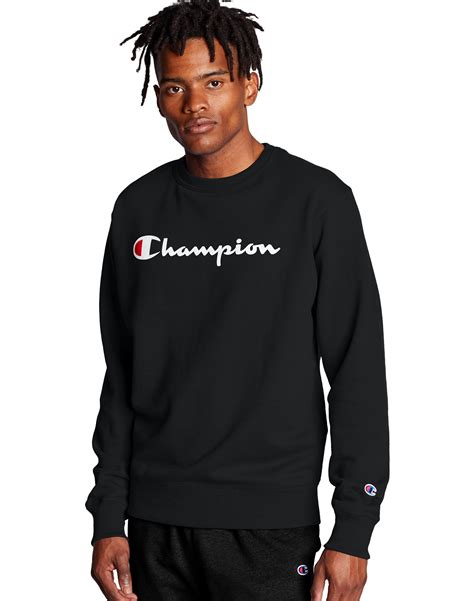 Buy 1 get 1 🔥 Champion Men's Powerblend Fleece Crew, Script Logo, White-Y06794, X-Large