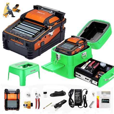 D YEDEMC SM&MM Automatic Intelligent Optical Fiber Fusion Splicer Optical Fiber Welding Splicing Machine (Ai-7C) & Fiber Cleaver Kit