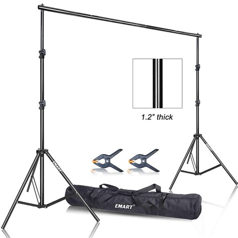 EMART Photo Video Studio 9.2 x 10ft Heavy Duty Background Stand Backdrop Support System Kit with Carry Bag for Photography