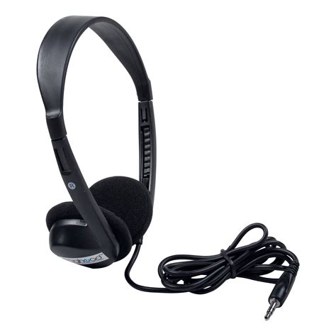 Egghead EGG-IAG-1008FA-BK-SO-20 Heavy-Duty Stereo School Headphones W/Leatherette Ear Cushion & Tangle-Free Cord- (Pack of 20), Black