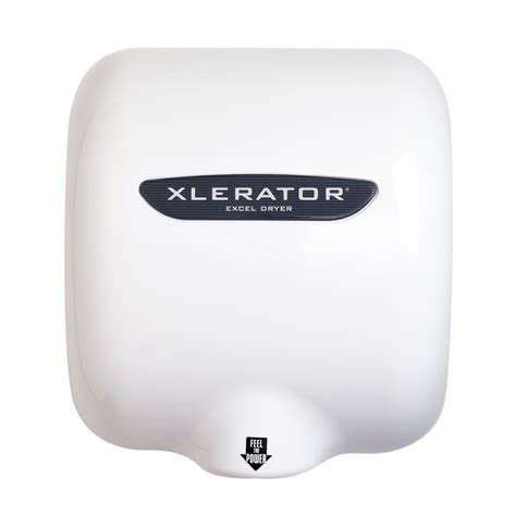 Excel Dryer XLERATOR XL-BW 1.1N High Speed Commercial Hand Dryer, White Thermoset Cover, Automatic Sensor, Surface Mounted, Noise Reduction Nozzle, LEED Credits 110/120 Volts( 2 Pack)