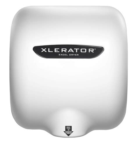 Excel Dryer XLERATOR XL-BW 1.1N High Speed Commercial Hand Dryer, White Thermoset Cover, Automatic Sensor, Surface Mounted, Noise Reduction Nozzle, LEED Credits 110/120 Volts( 2 Pack)