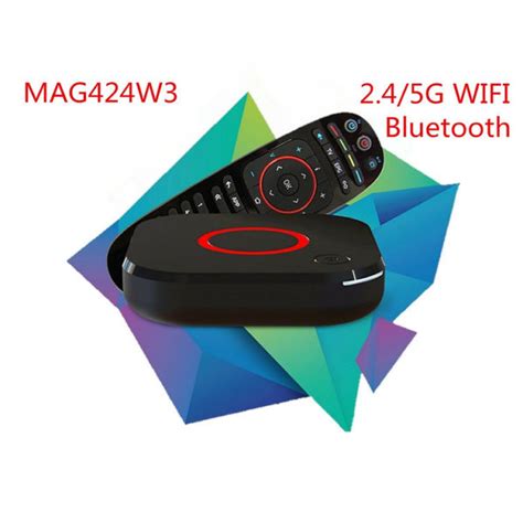 Infomir Mag 424 W3 (Mag 424W3) 4K 2160P Hevc 600Mbps Built-in Dual Band WiFi, Bluetooth, HDMI Cable 1 GB RAM, 8 GB eMMC (Faster than Mag 324w2 322W1)