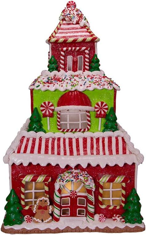New Deal Kurt S. Adler 16.5-Inch LED Lights Gingerbread House, Multi