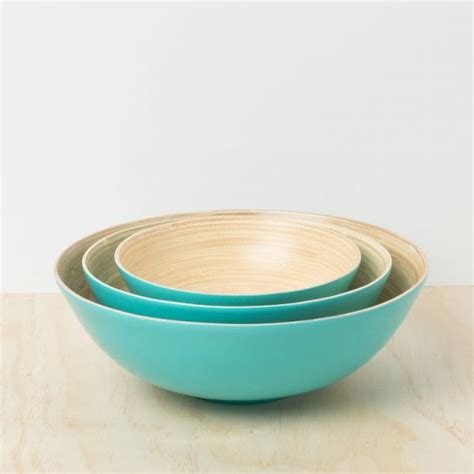 Featured Product Natura Green- Bamboo Bowls- Set of 6- 20 oz. (600 ml) each (Blue)