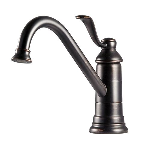 Get Cheap Price Pfister LG34-3PY0 Portland 1-Handle Kitchen Faucet with Side Spray in Tuscan Bronze, 1.8gpm