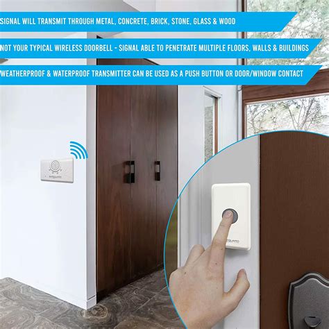Wireless Doorbell, ERA-UTDCR Door Chime with 4000 Feet Range, Ideal Wireless Door Chime for Business & Home, Long Range Wireless Doorbell Goes Through Multiple Walls & Floors, Concrete, Metal & Brick